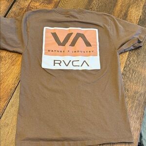 RVCA Brown and Orange Graphic Tee